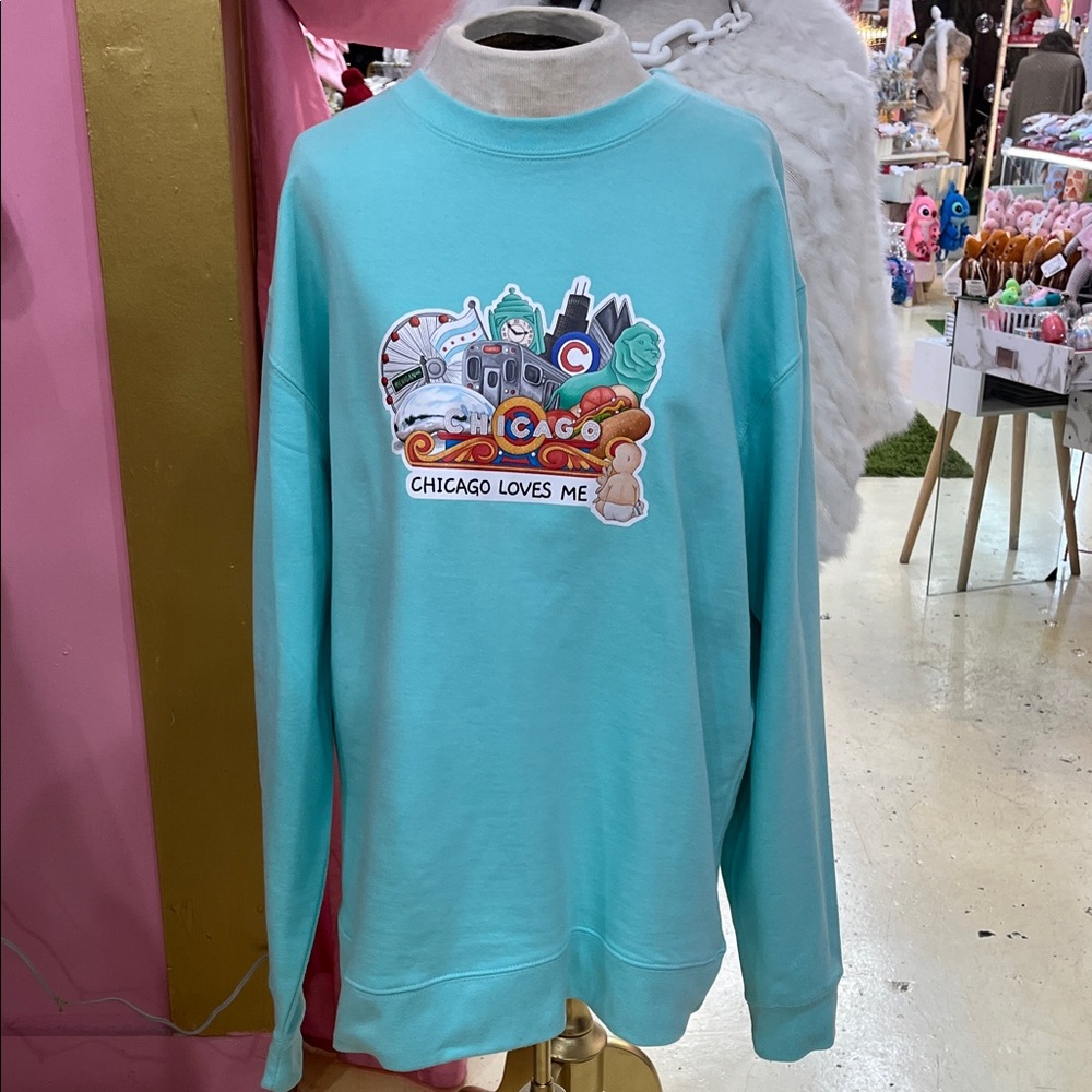 NWT- From our Sweet Home Chicago Pink & Blue Line